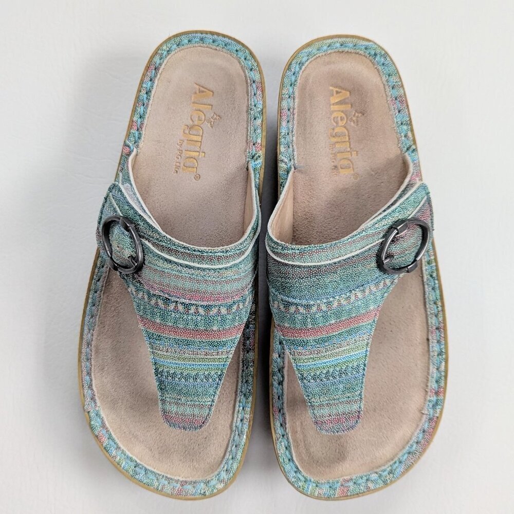 Alegria Codi Seascape Thong Sandals Size 8 - 8.5 - Picture 3 of 9